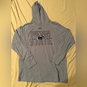 Under Armour Penn State men’s xl long sleeve hooded shirt xl gray.